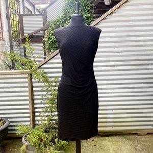 Ruched Chevron Shift Dress